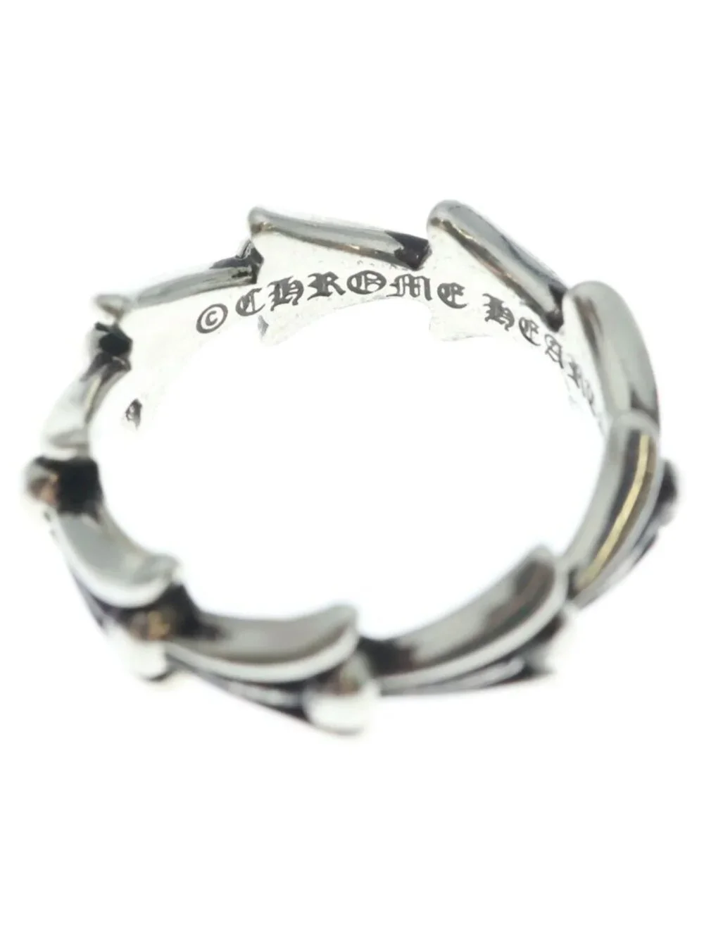 Chrome Hearts Cross Tail Ring Silver